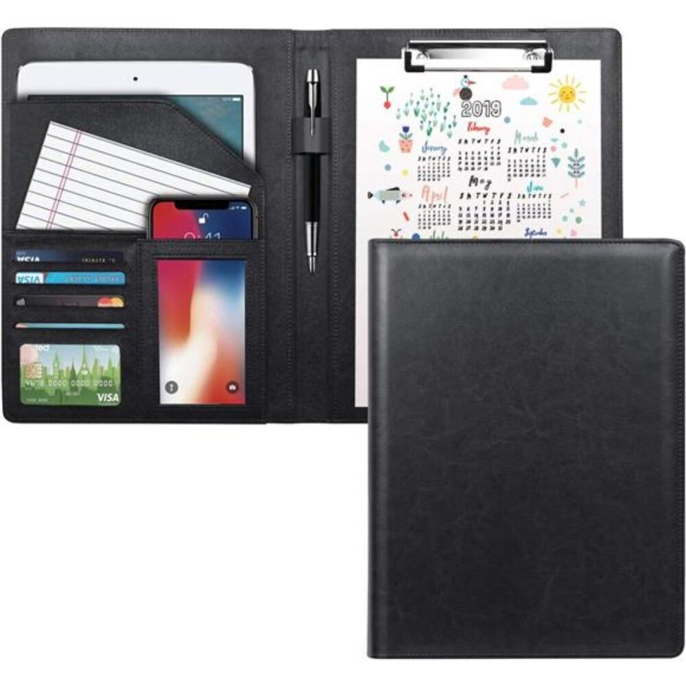 WAVEYU Business Portfolio Folder for Men Women, Padfolio Cover